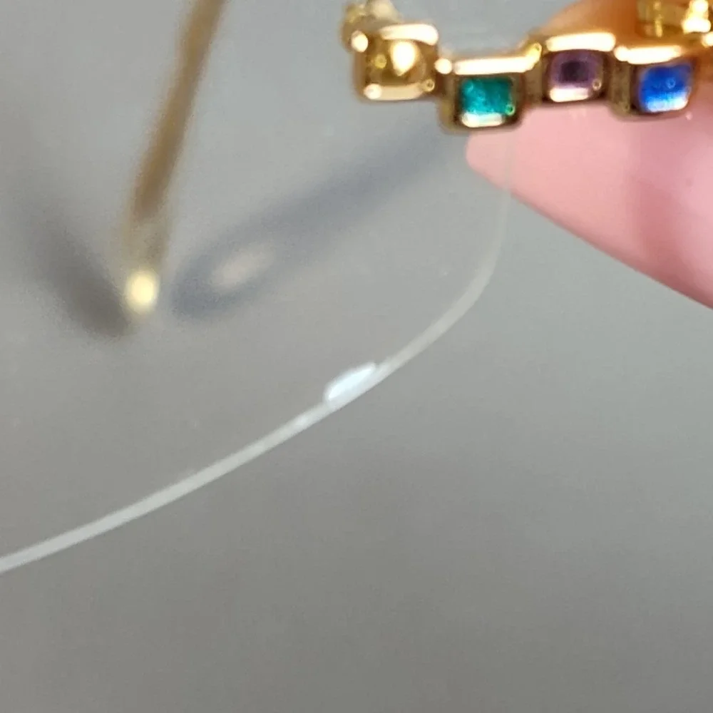 Vintage 90s Cazal Gold Rimless Hexagon Eyeglass Frames MOD. 424 COL. 971 READ